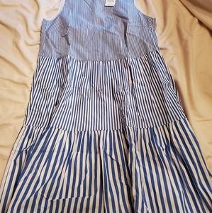J. Crew sleeveless dress size 6 blue and white